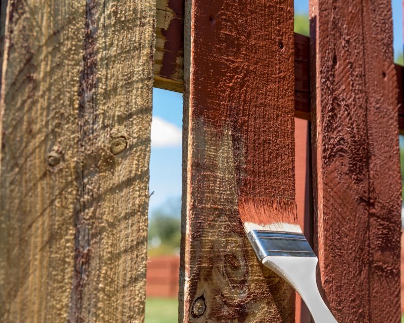 Close-up of Painted Fence