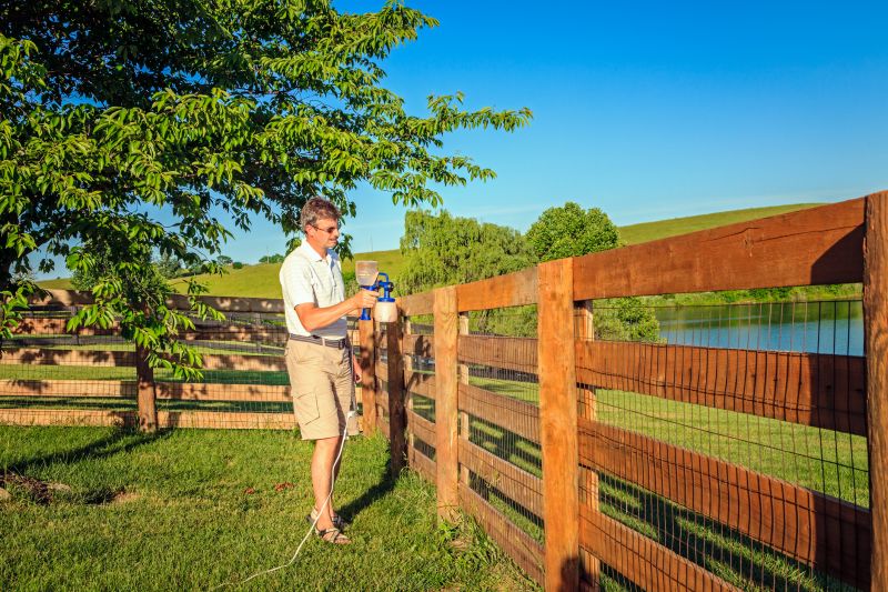 Fence Painting in Spring