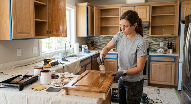 Wood Cabinet Staining in Cincinnati, OH